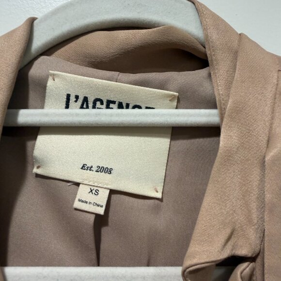 L'Agence ladies luxury long trench coat w tie & pockets - XS - Worn Once! - Picture 2 of 7